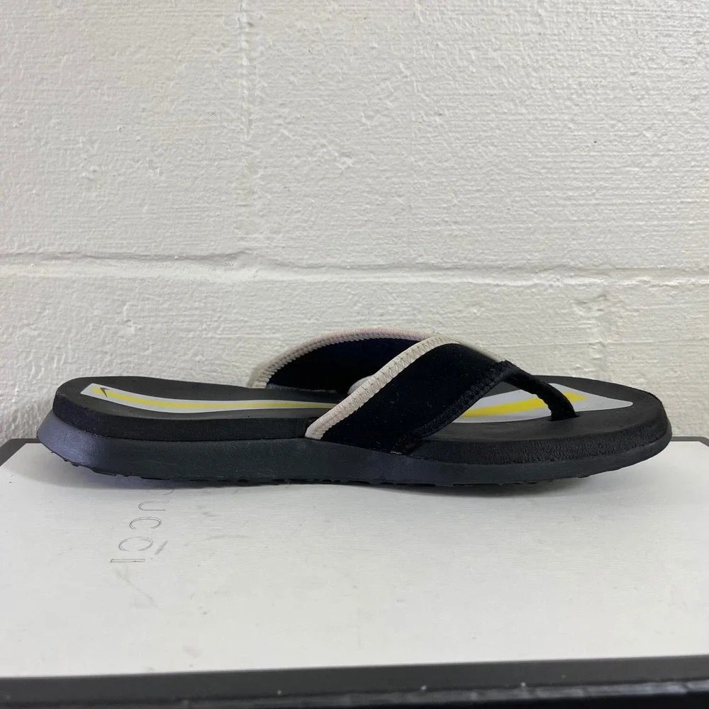 Nike Celso Black Grey Yellow Thong Sandals Flip Flops Slip On Men's 8 US/7 UK